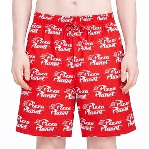 Pizza Planet Boxer Shorts for Men – Toy Story Sz XS Loungewear Red